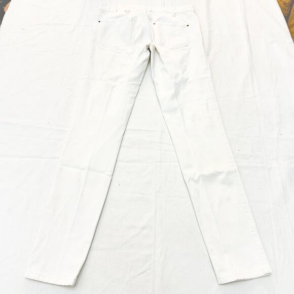 Club Monaco White Motorcycle Denim Jean Skinny Leg Size 28 - Picture 3 of 8